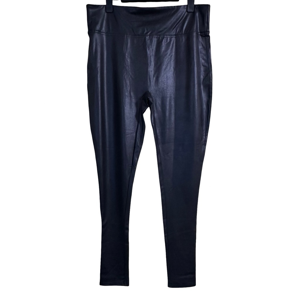 Serra Women’s Black Vegan Faux Leather Pleather Leggings Size XL